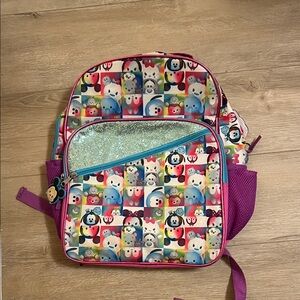 Colorful Animal Print Backpack with Glitter Pocket